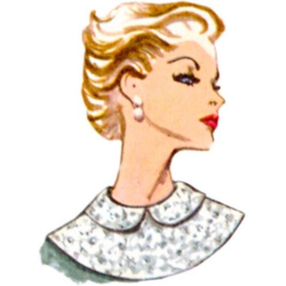 Simplicity 9817 Vintage 50s Sewing Pattern Misses' Neckwear Headband Dickey Sash - Picture 6 of 11